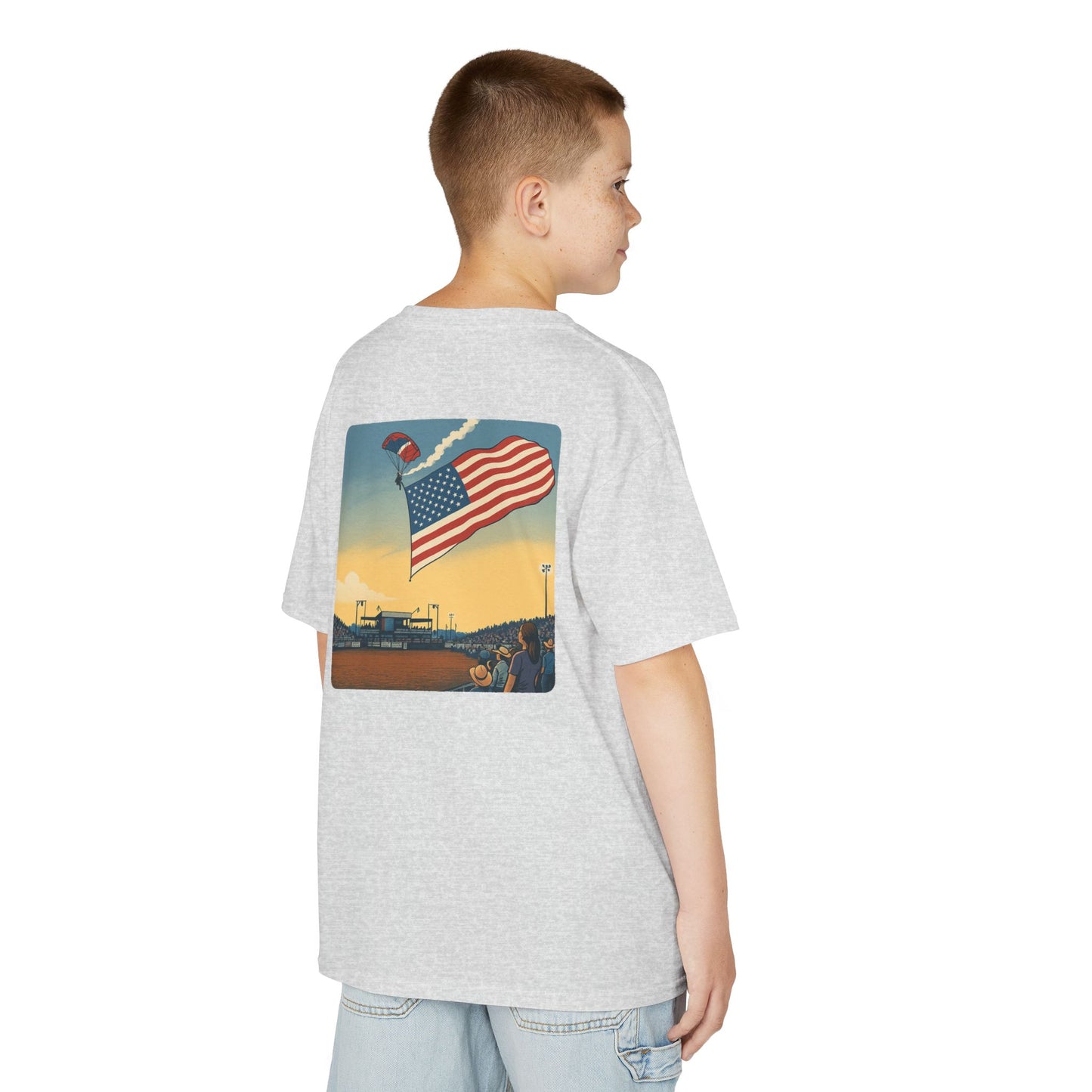 Kids Rodeo Flag Skydiver Tee