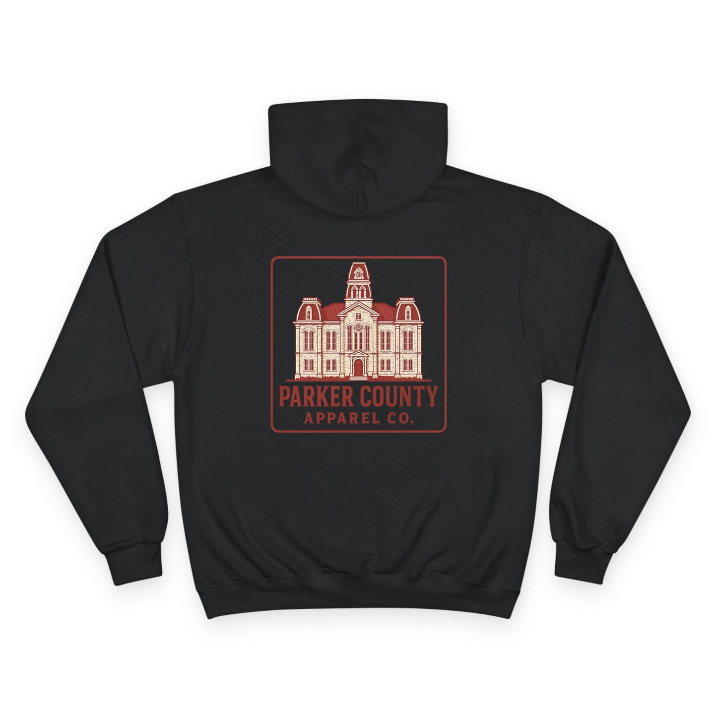 Parker County Hoodie — Vintage Courthouse Graphic Champion Hoodie