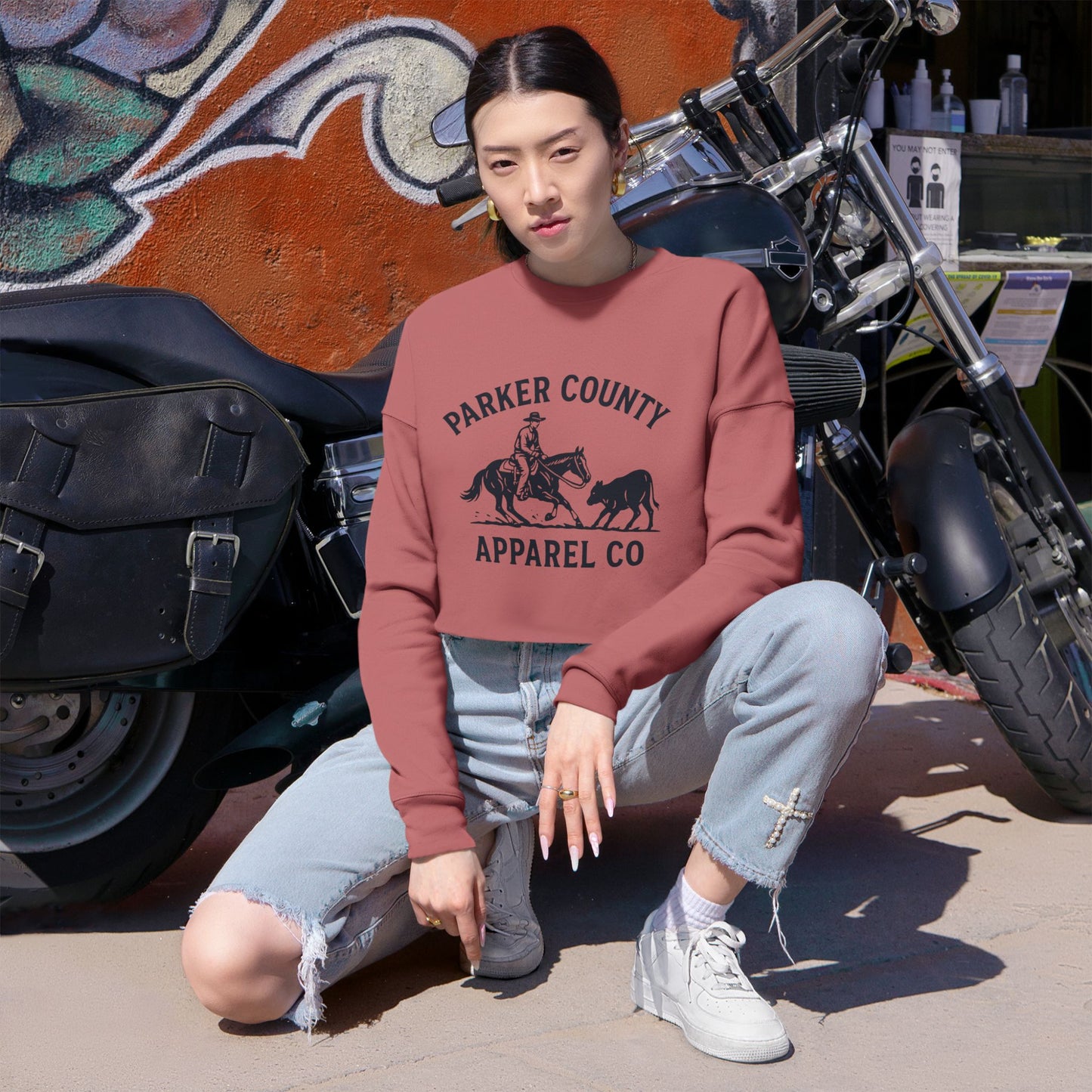 Parker County Cuttin' Horse Cropped Sweatshirt