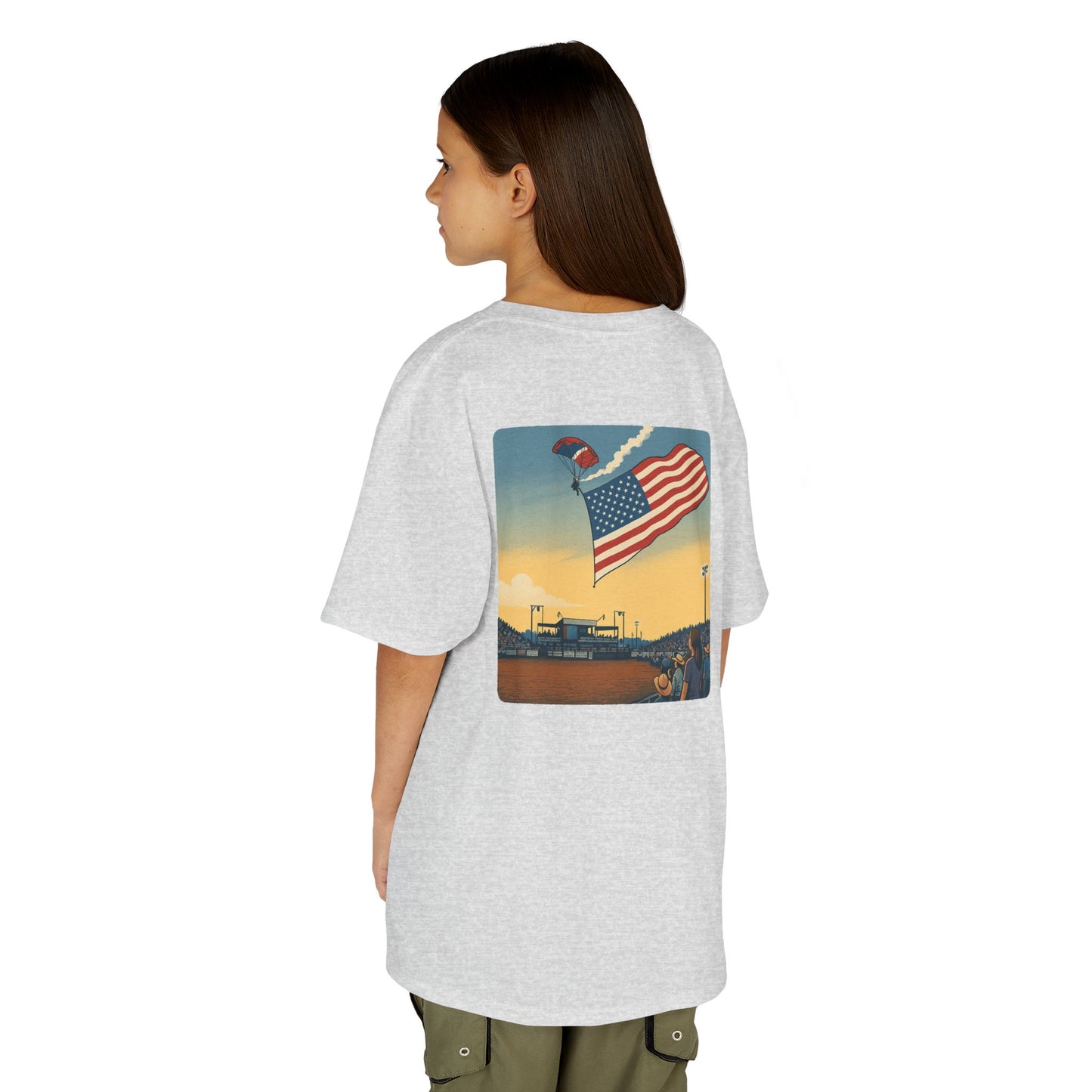 Kids Rodeo Flag Skydiver Tee