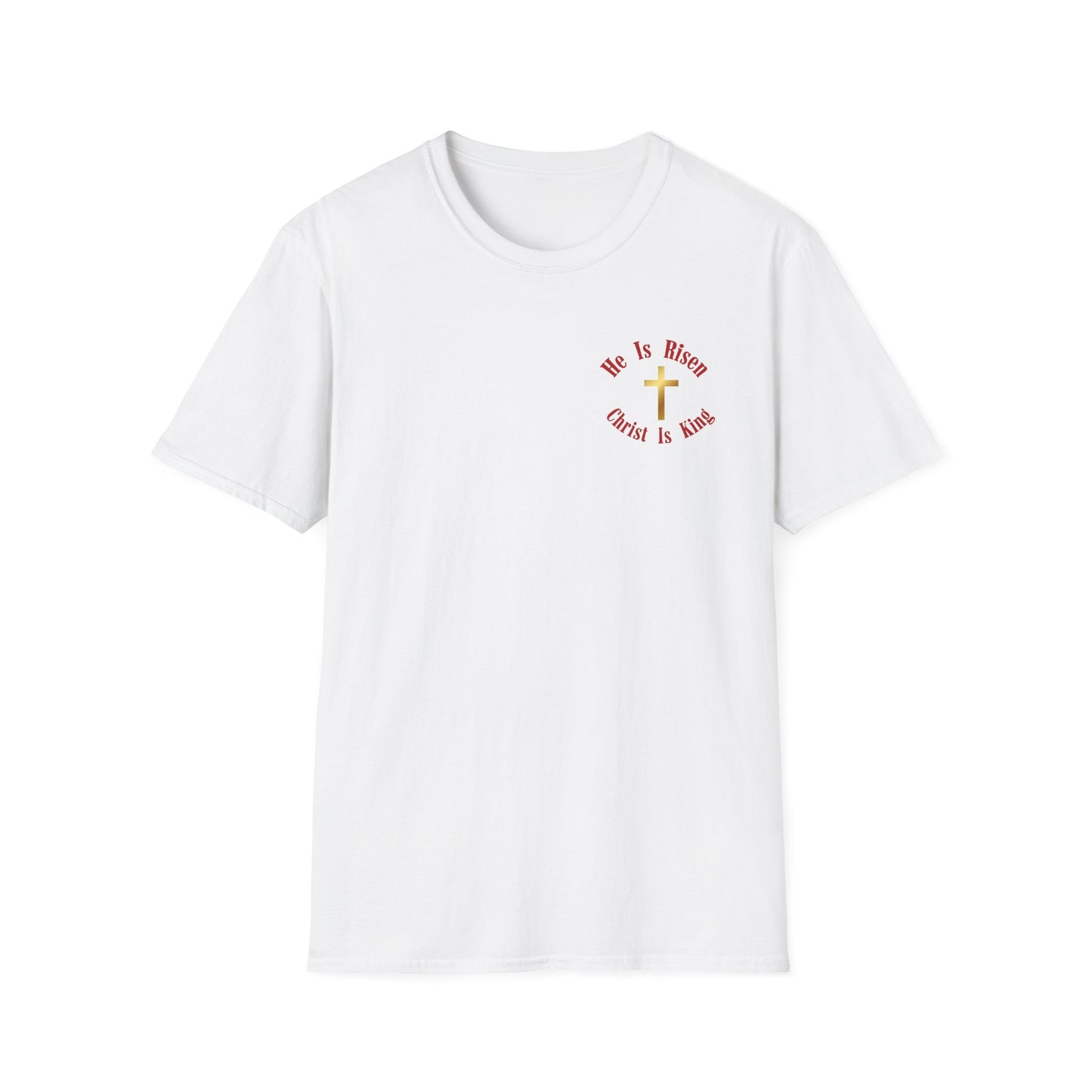 Christ Is King T‑Shirt — Faith Graphic Tee with Cross (Back Text)